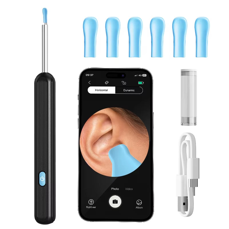 Wireless Ear Cleaner with Camera Ear Wax Removal Tool Picker Ear Cleaner Wax Removal Earwax Cleaning Endoscope Kit Spoon Earpick