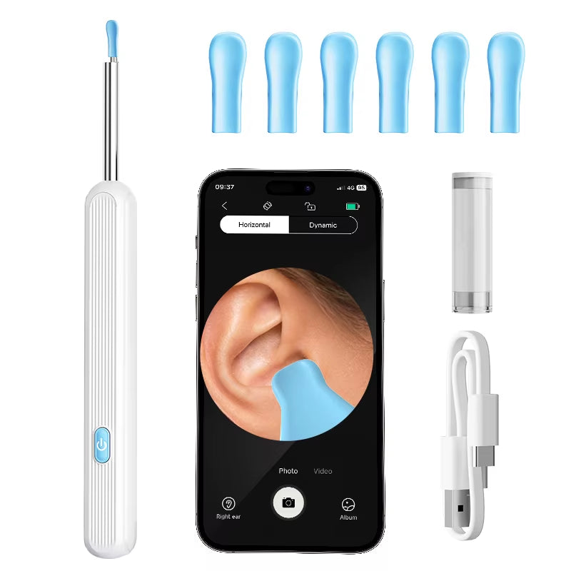 Wireless Ear Cleaner with Camera Ear Wax Removal Tool Picker Ear Cleaner Wax Removal Earwax Cleaning Endoscope Kit Spoon Earpick